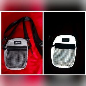 Official brand silver dichroic small crossbody bag